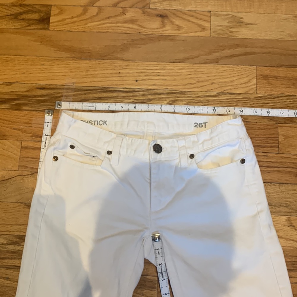 J. Crew White Straight Leg Jeans 26T Vintage - Picture 4 of 10
